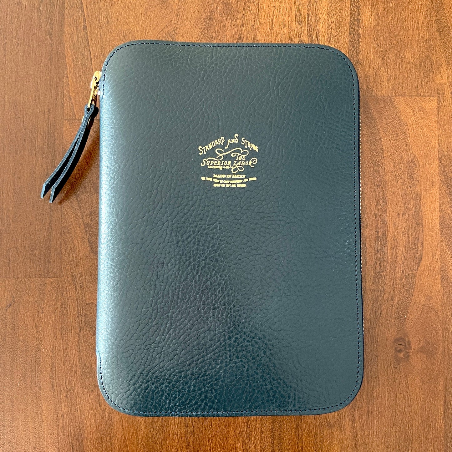 [TSL] Leather Zip Organizer // Navy